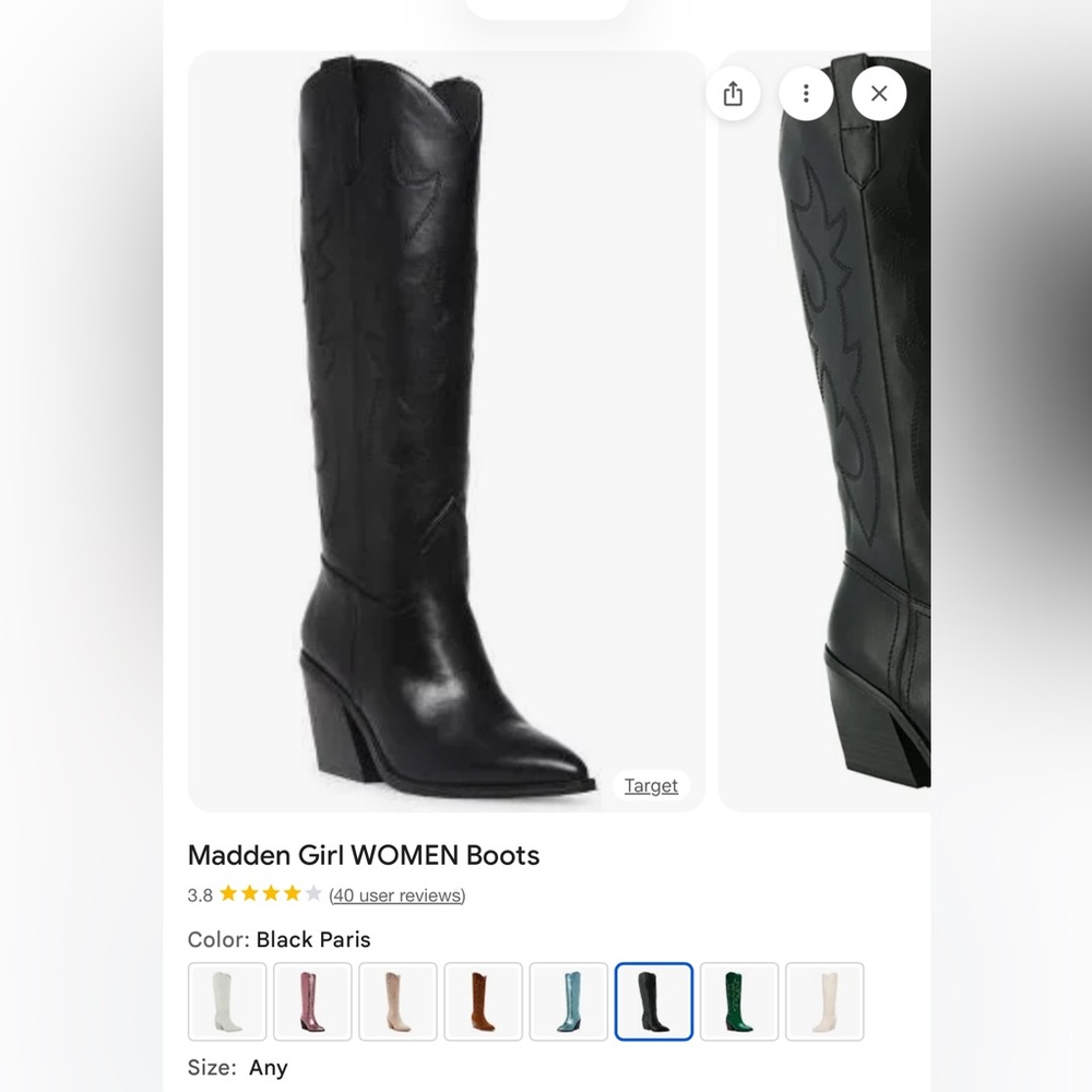 Madden Girl Black Arizona boots